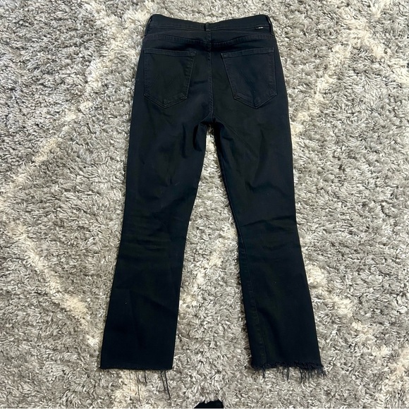 Mother The Insider Crop Step Fray Jeans in Not Guilty Black sz 26 - Picture 4 of 7